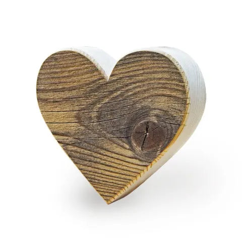 Alpine Kraft Herz aus Antikholz "groß"